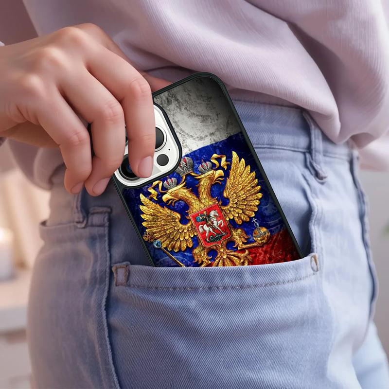 Russian Empire Coat of Arms Phone Case For iPhone 17 Air 15 16e 14 13 Pro Max Coque 12 11 Pro Max PLUS cover