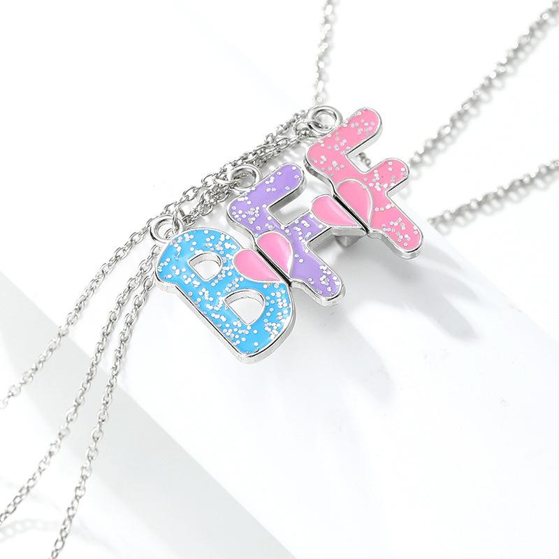 Bff ожерелье комплект простая цепочка с алфавитом лучший друг навсегда любовь сращивание хорошие друзья ожерелье комплект