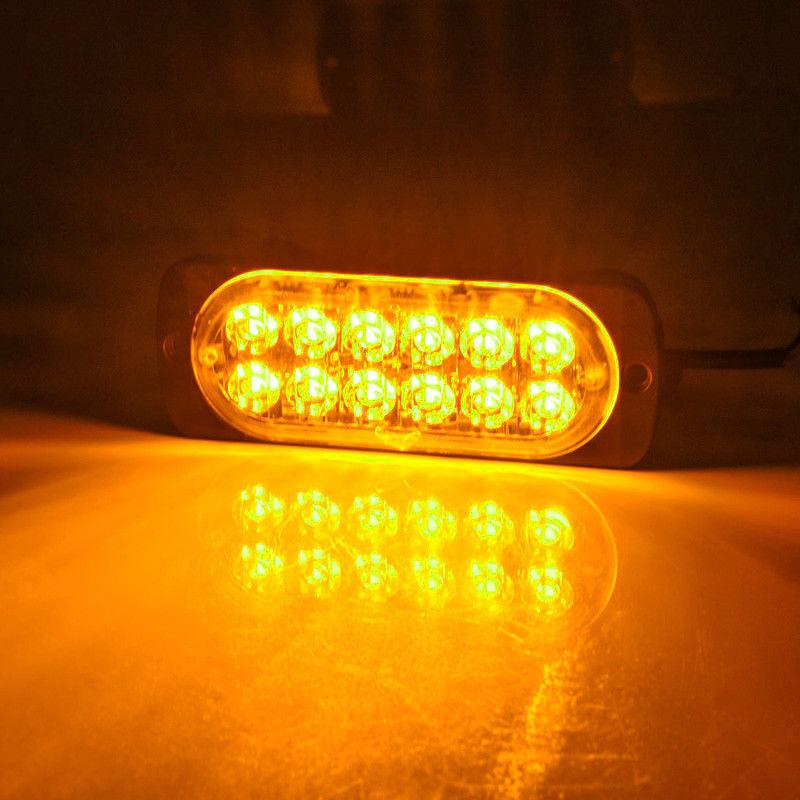 12 светодиодных автомобильных грузовиков, срочных, всегда ярких, DC12V-24V 36W, подходят для автомобильных DRL-фар, грузовиков, янтарных, супер ярких, автомобильных аксессуаров