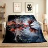 Dragon Battle Flannel Blanket Throw Blanket Soft Warm Sofa Bed Camping home Decor Unique Christmas Gift C9261302