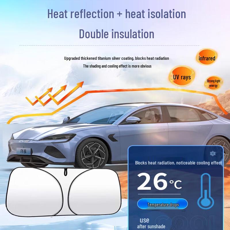Автомобильный солнцезащитный козырек Changan серии CS: Зонт для защиты лобового стекла и теплоизоляции (CS55, CS75, Eado, CS35)