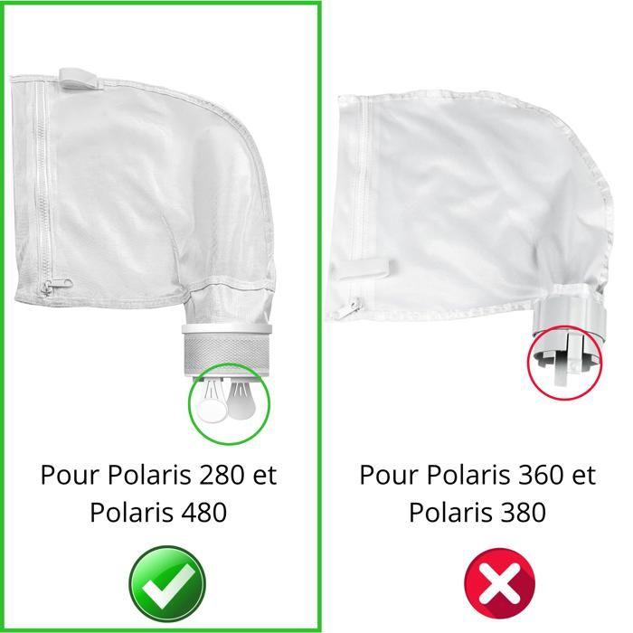 Лот 2 Мешка для Polaris 280 / 480 - Фильтр мешок для робота-пылесоса для бассейна с сеткой, запасной K13/K16 Мешок для ила с застежкой-молнией