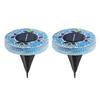 4/2/1PCS Solar Disk Light Waterproof Outdoor Glass Garden Stake Lighting Colorful Decorative Pathway LED Lights Dusk to Dawn