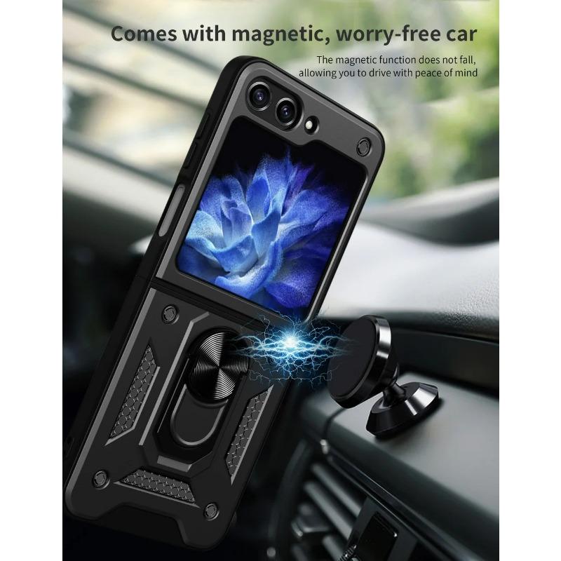 Защитный чехол для камеры Samsung Z Flip 6 5 4 3 Galaxy Z Flip6 Flip 5 4 3 Armor Hybrid Ring Back Cover