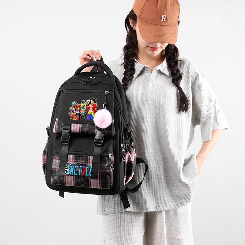 Аниме One Piece Printed College Bag Bag Document Bag Teen Back To School Холщовый рюкзак для девочек и мальчиков, студенческая сумка для ноутбука, мужская и женская дорожная сумка, рюкзак