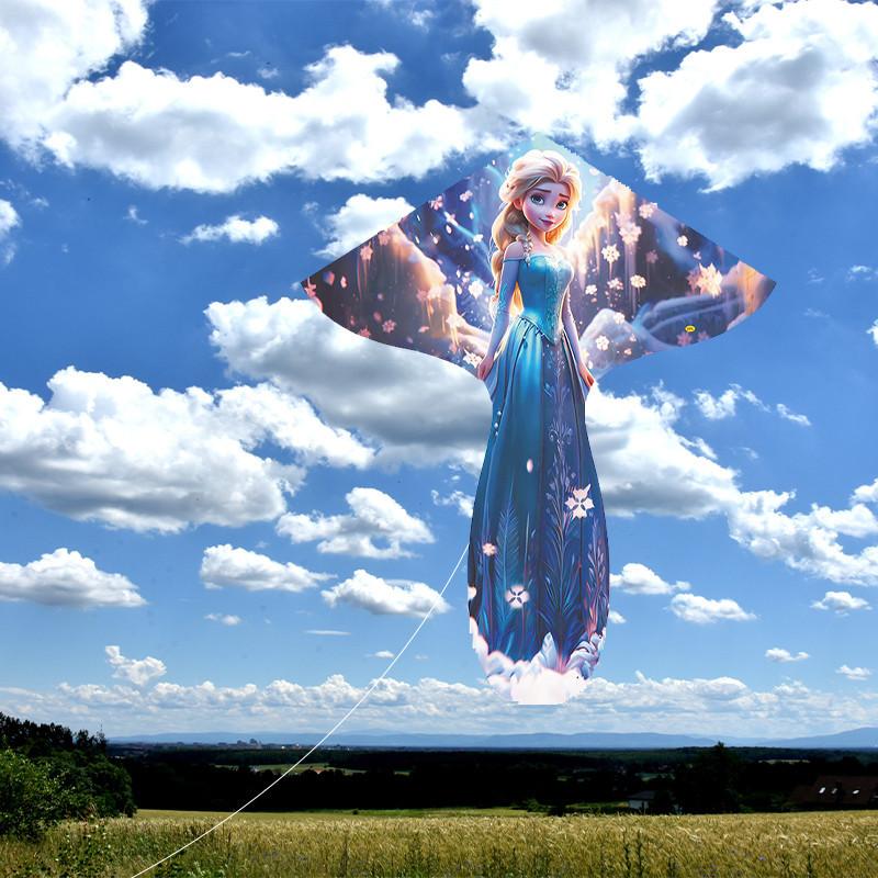 2023 Новый Детский Мультяшный Радужный Воздушный Змей в Виде Русалки Специальный для Девочек Легкий в Запуске при Слабом Ветре