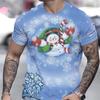 Hot Sell Christmas T-Shirt For Men 3d Snowman Printed Men'S Clothing Street Designer Short Sleeve Tshirts Daily Casual Tops Tees