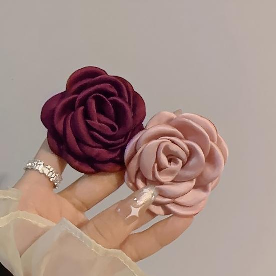 Брошь-булавка с 3D-дизайном цветка, тканевая, универсальная, модный аксессуар