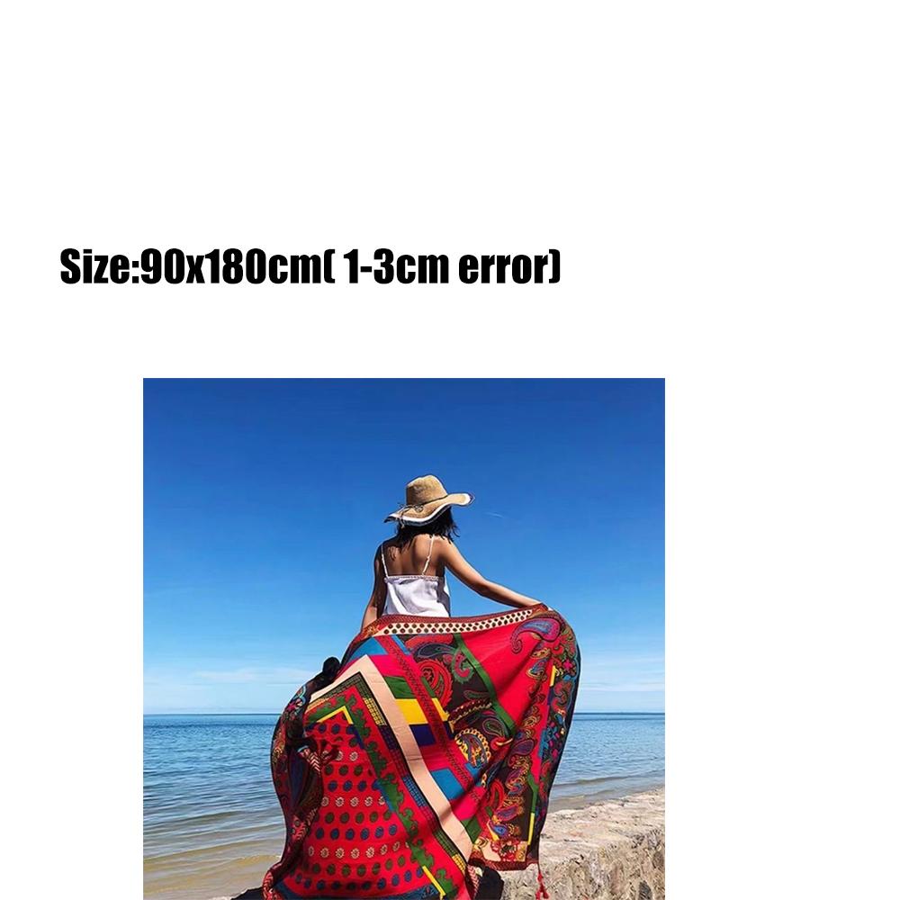 90x180cm Bikini Large Shawl Wrap Long Headband Hijab Shawl New Swimsuit Wrap Summer