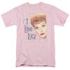 I Love Lucy Open Hearts Mens T Shirt Pink Officially Licensed