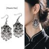 Phoenix Heart Tassel Earrings: Ethnic, Hollowed Dangle Earrings for Women