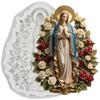 Силиконовая форма Дева Мария Формы для мастики Дева Мария Инструменты для украшения торта Топпер для кекса Конфета Смола Глина для лепки Шоколад Форма для гампасты