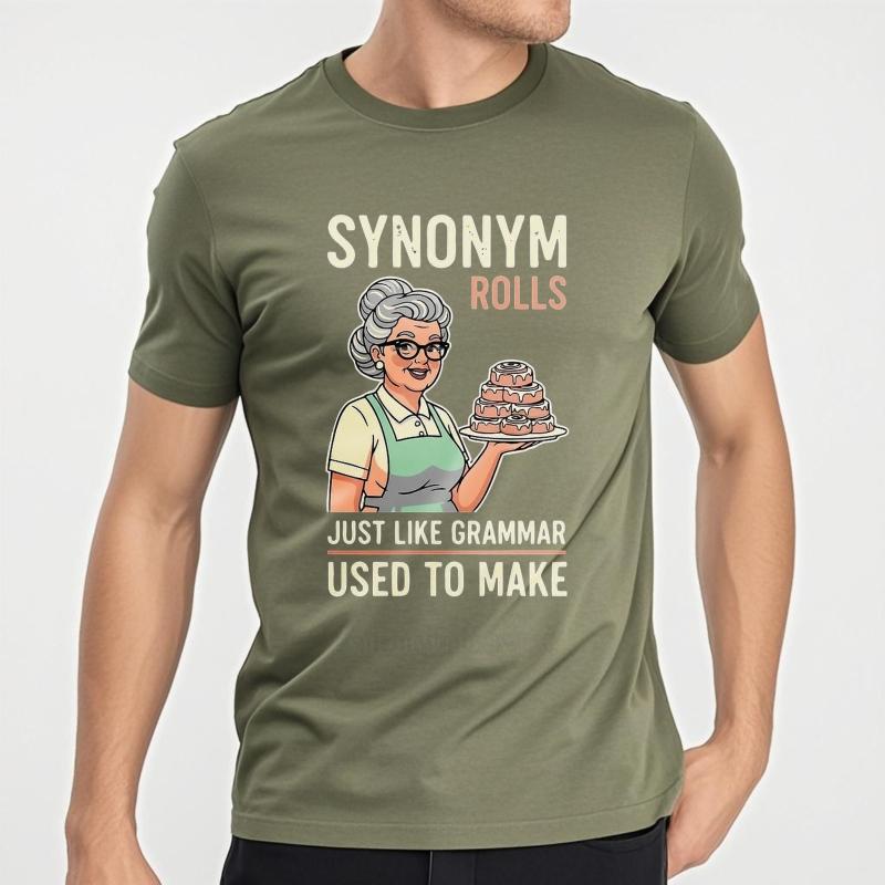 men brand tshirt Vintage summer Boys tshirt Synonym Rolls Just Like Grammar Used To Make Short Sleeve Travel Oneck tops