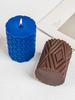 DIY Leather Geometry Cylindrical Silicone Candle Mold Handmade Soap Making Supplies Tools Plaster Resin Molds Home Decor Gifts