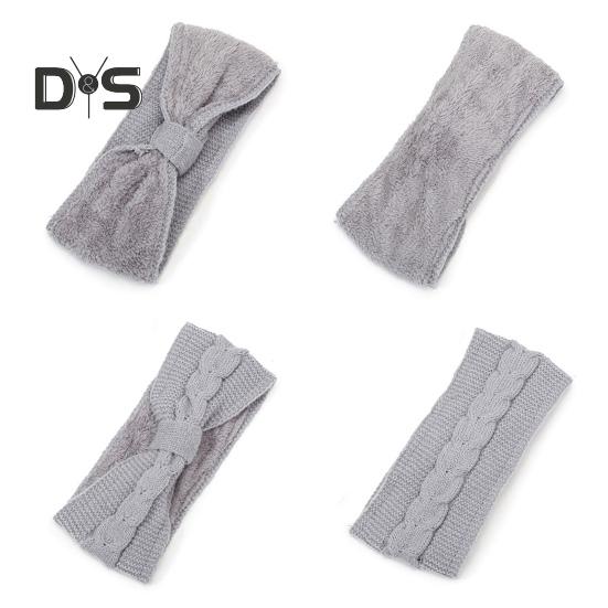 Зимняя флисовая повязка на голову, однотонная, с перекрученной текстурой, утолщенная, теплая, эластичная, удобная, вязаная, утепленная повязка на голову