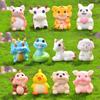 DIY Mini Twelve Zodiac Figurines Resin Crafts Animals Ornaments  Car Office Desktop Decoration