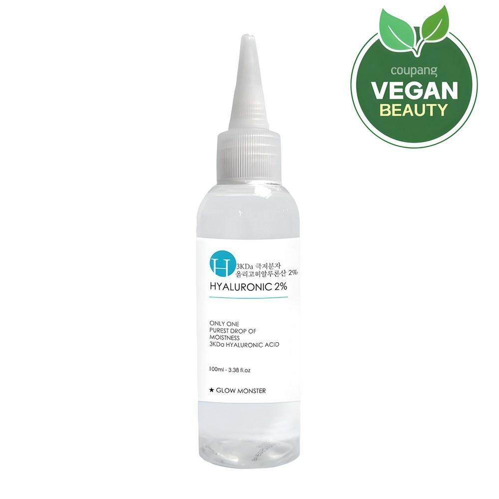 GLOW MONSTER 3KDa ultra-low molecule oligohyaluronic acid 2% undiluted toner, 100ml, 1 pack