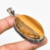 Ювелирный кулон ручной работы с драгоценным камнем "Тигровый глаз" 925 пробы, посеребренный, 2,46 дюйма