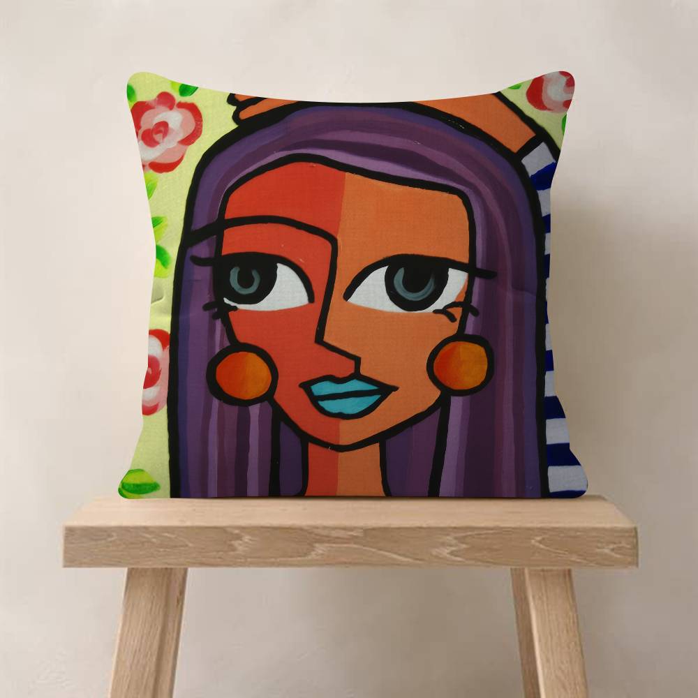 Painting art Picasso Cushion  Personalized Pillow Dust Cover Bedroom Kids Party Decoration Pillowcase Birthday Children Gift