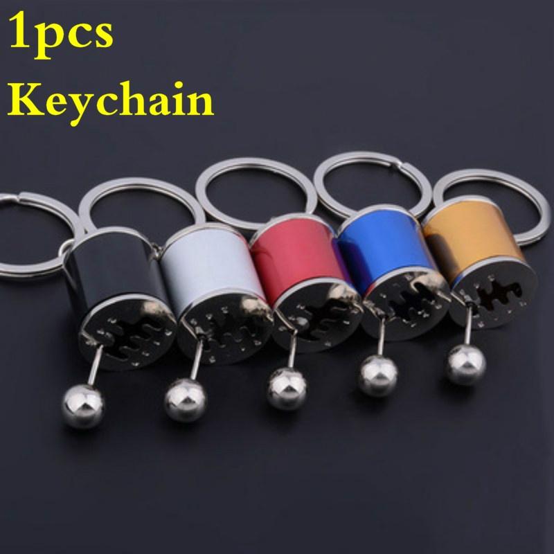 Lmitation 6 Speed Manual Gear Transmission Gear Lever Key Chain Car Gear Box Key Ring Car Gear-box