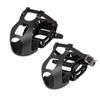 GORIX Flat Pedal Toe Clip Set with Strap Bicycle Pedal Toe Clip Integrated Toe Clip Fixed Strap Cycle Pedal Cross Bike Spin Bike Road Bike Spin Bike