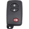 Чехол-брелок для ключа с 3 кнопками, подходит для Toyota Prius Highlander Prius C Prius V RAV4 Camry, корпус брелока с бесключевым доступом