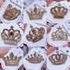 Diamonding Jewelry Crown Shape Crystal Stone Faux Pearl Lapel Brooch Pin Suit Collar Badge