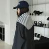 Plush Striped Scarf Korean Style Cape Wraps Fashion Knitted Triangle Scarf  Women/Men