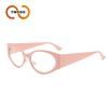 Two circles new futuristic YK stainless steel sunglasses punk hip hop babes men's and women's sunglasses T