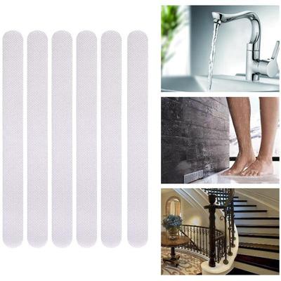 6 шт. Прозрачная противоскользящая лента для ванной комнаты, противоскользящие полоски, наклейки для душа, квадратные и круглые, противоскользящие наклейки