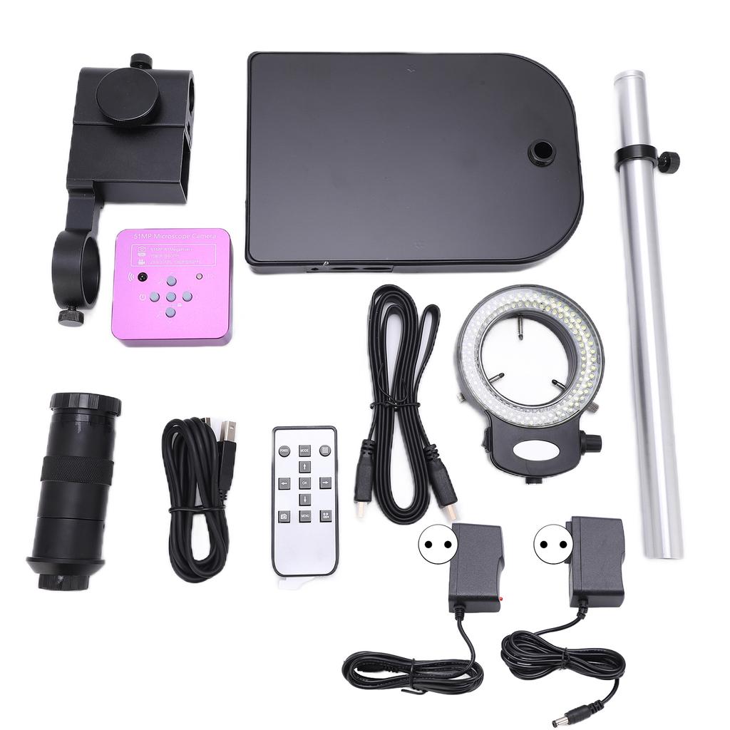 51MP USB Digital Microscope Camera Adjustable Stand with LED Light for Jewelry Mobile Phone Repair
