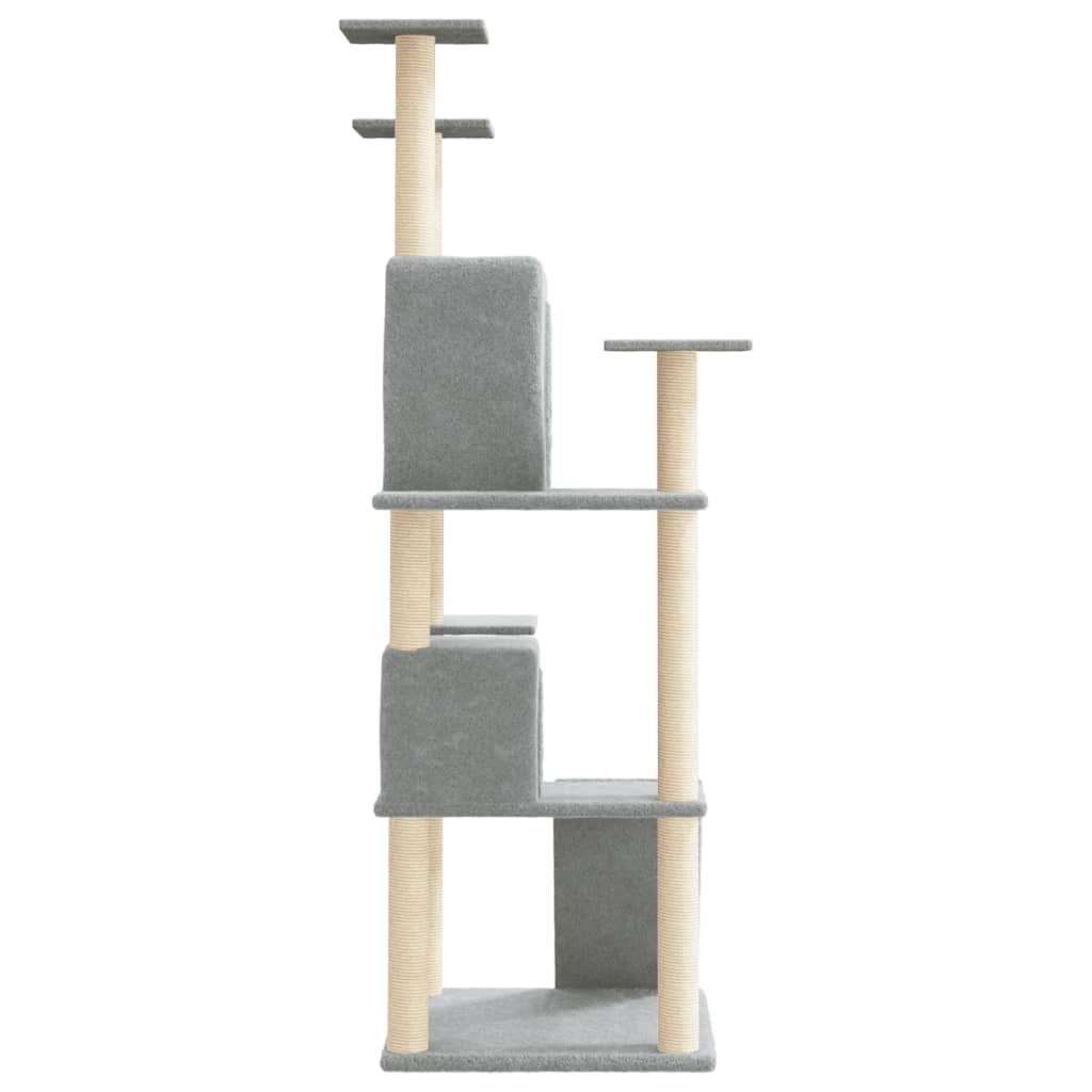 Scratching Post with Sisal Scratching Posts Light Grey 153 cm
