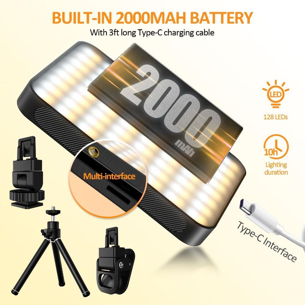 Перезаряжаемый светодиодный кольцевой светильник Мини-свет для видеоконференций Новый магнитный свет для селфи Запись видео