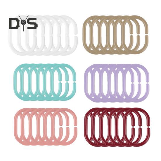 12 шт. крючков для душевой занавески, прочный универсальный держатель для душевой стойки в форме буквы С, аксессуары для штор в ванной комнате