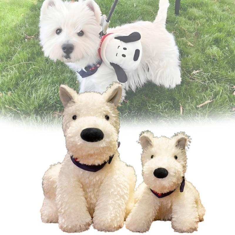Cute West Highland White Terrier Plush Doll Fluffy Stuffed Animal Ideal For Birthdays And Special Occasions