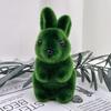 1/3/5/10/20 шт. Пасхальный кролик Зеленый флокированный 3D Статуэтка кролика из мха Простая Креативная Садовая декорация Праздничный подарок Украшение кролика