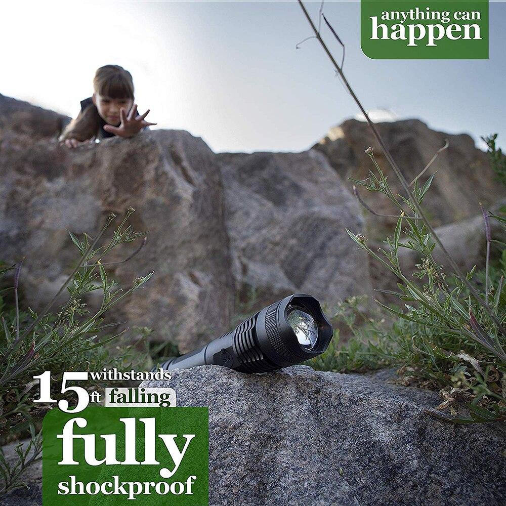 Мощный светодиодный фонарик P50 с зумом, 5 режимов освещения, водонепроницаемый, аварийный, для кемпинга, корпус из высокопрочного алюминиевого сплава