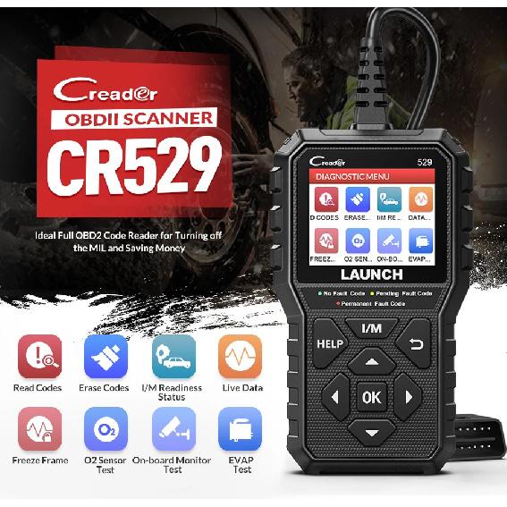 Launch Creader 529 CR529 Automotive OBDII Scanner Car Diagnostic Tools Engine Check OBDII Scan Tools Launch Obd2 Scanner X431