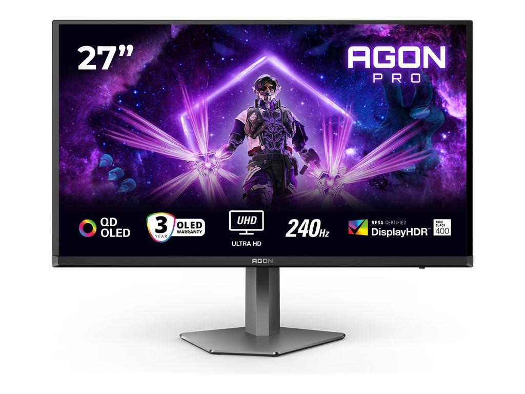 AOC AG276UZD AGON 27" QD-OLED Monitor 3840x2160/16:9/250cd/m2/0.03ms HDMI, DP, USB, Headphone out
