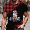 Рождественская мужская футболка с рисунком и принтом, повседневная футболка с коротким рукавом, свитер с круглым вырезом, модные мужские футболки, свободная одежда, спортивная одежда