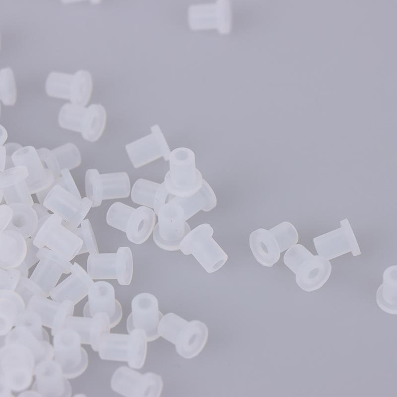 50Pcs Ciss Hollow Plug Transparent Ink Rubber Plug Empty Connector For Cartridge
