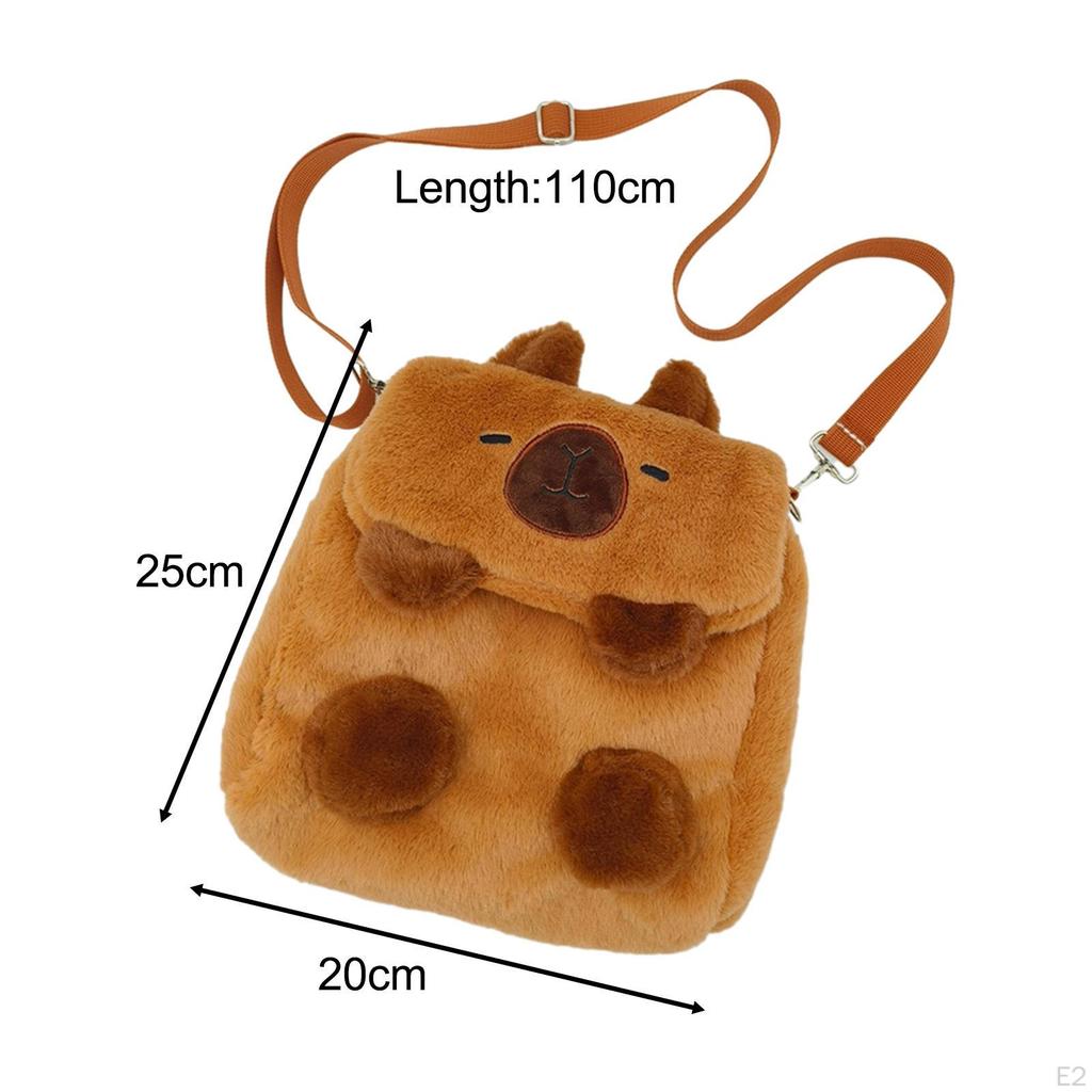 Capybara Backpack Lightweight Plush Crossbody Bag for Street Shopping Travel