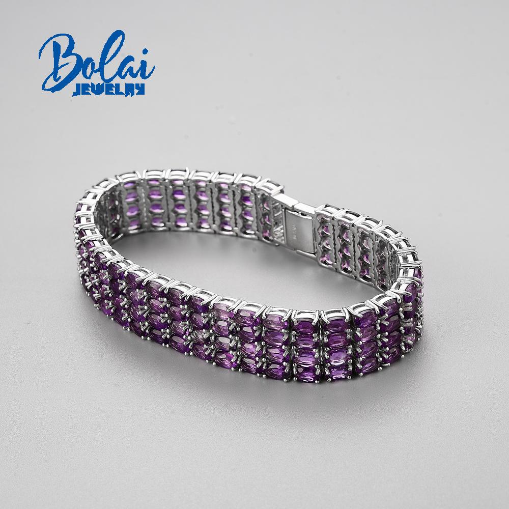 Браслет из натурального африканского аметиста овальной формы 3*5 мм, стерлинговое серебро 925 пробы, роскошный дизайн, женские ювелирные изделия, подарок на помолвку, годовщину