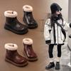 Girls Snow Boots Winter 2025 New Children's Boots Fleece Short Boots Thickened Cotton Shoes Women's Treasure Warm Martin Boots