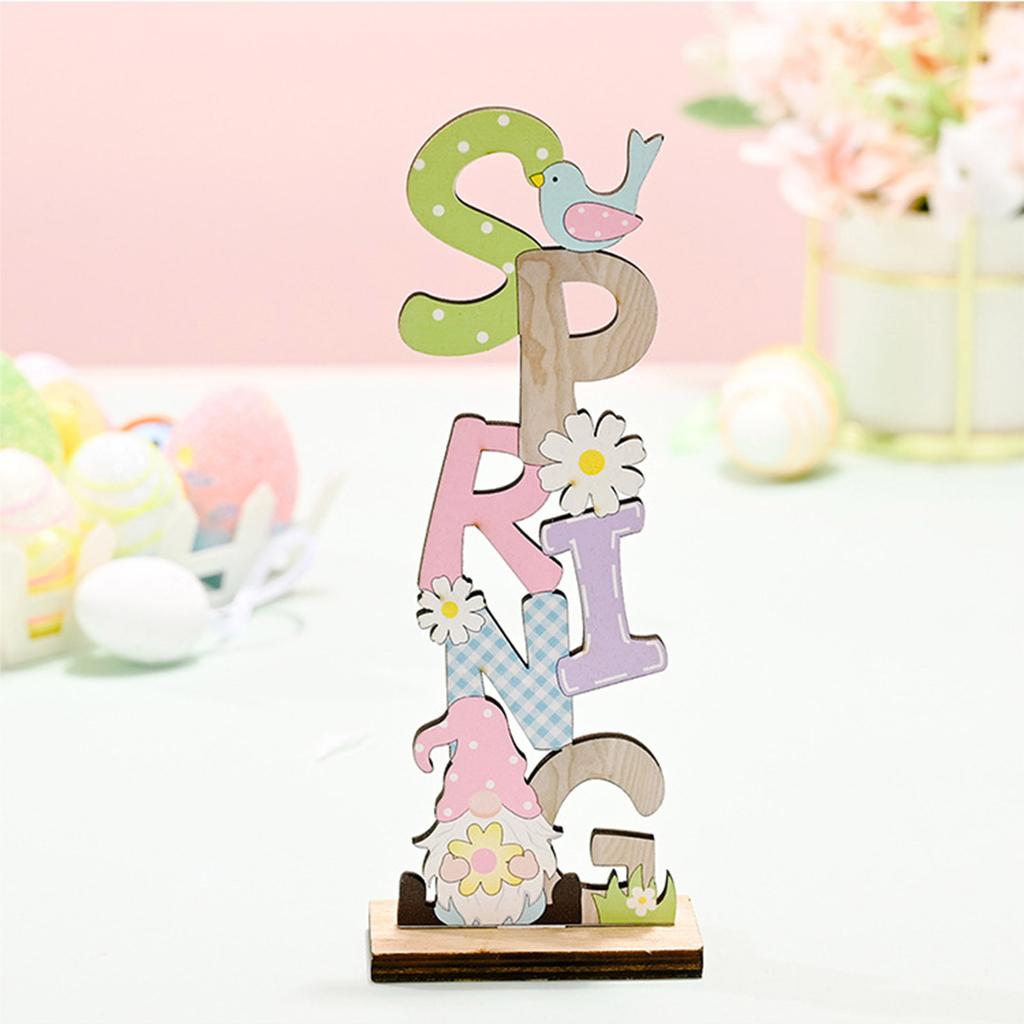 Easter Decorations Easter Wood Printing Ornaments Easter Atmosphere Layout