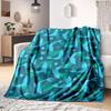 Underwater World Fish Dolphin Pattern Print Soft Flannel Blanket Sheet Sofa Office Air Conditioner Throw Blanket Gift