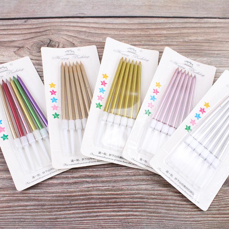 Новая высококлассная B13 позолоченная свеча-карандаш свеча для торта на день рождения свеча на день рождения свеча золотого цвета шампанского