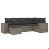 VidaXL Salon de Jardin avec Coussins 6 pcs, Canapés de Terrasse, Ensemble de Meubles de Patio, Mobilier d'Extérieur, Gris 3222859