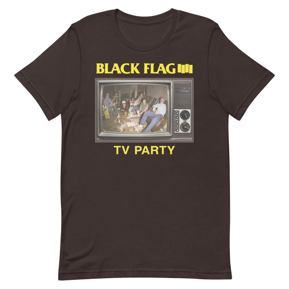 NEW BLACK FLAG Band TV Party Heavy Cotton Black S-5XL Shirt US1950 Unisex T-Shirt
