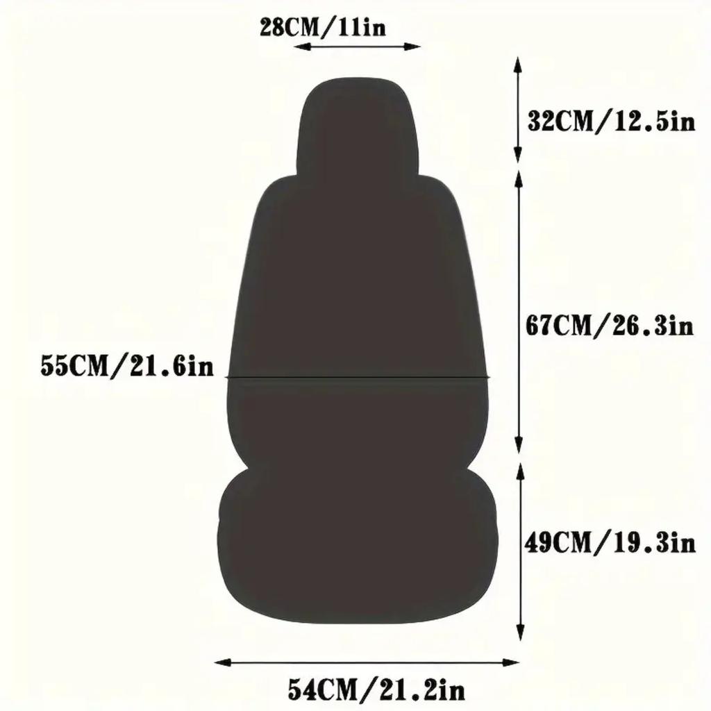 2pcs Universal Linen-Textured Full-Cover Car Seat Covers - Breathable, All-Season Comfort for Most Sedans, SUVs, and Trucks